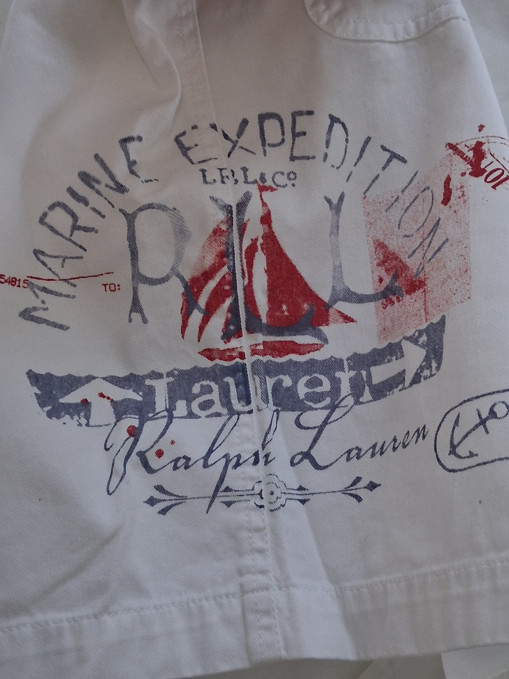 Ralph Lauren White Embroidered Sailor Button Nautical Cotton Shorts Size 16 Chic - Picture 4 of 11